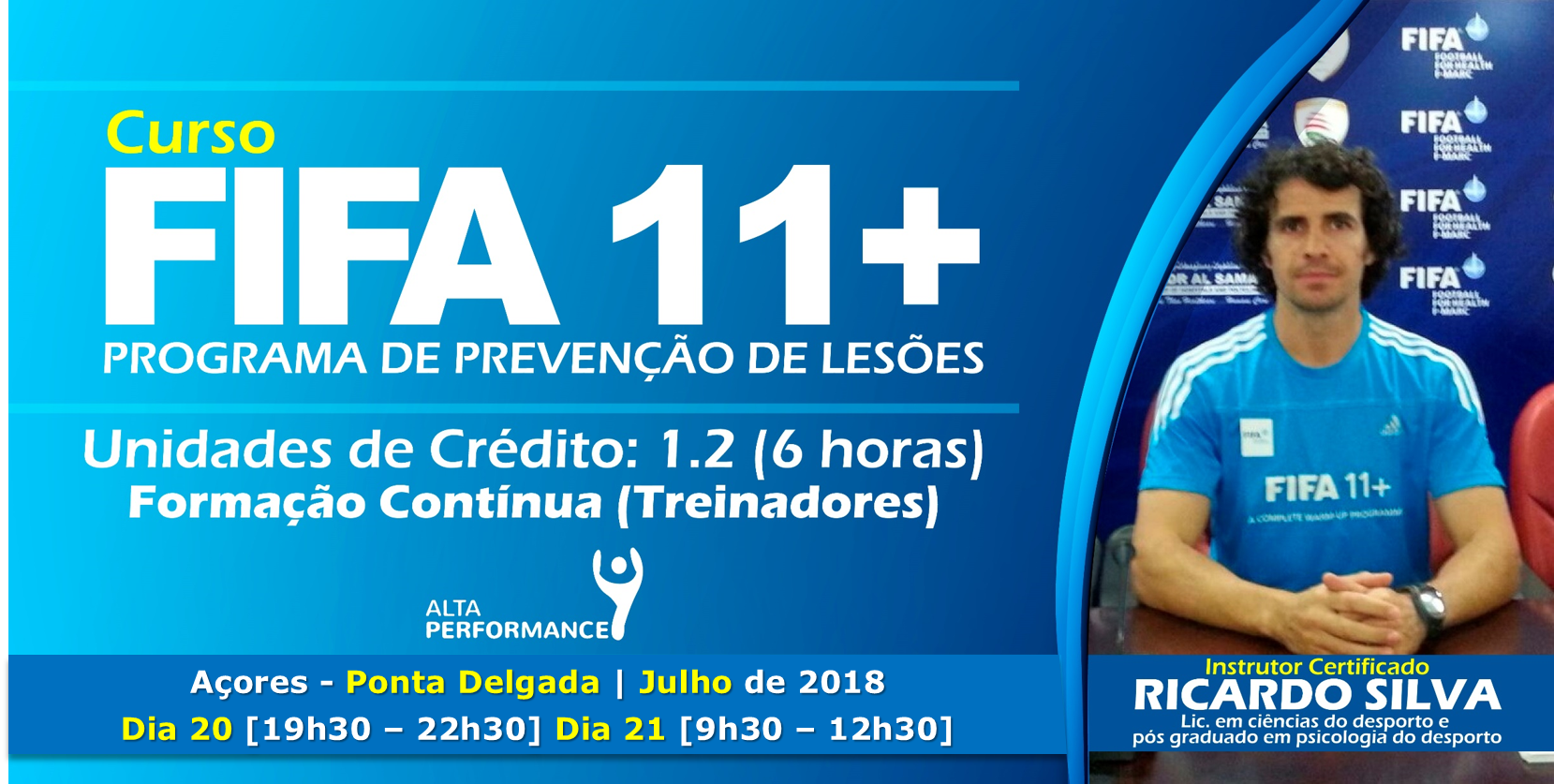 Ação de Formação Creditada FIFA 11+  - 20 e 21 de Julho - Ponta Delgada